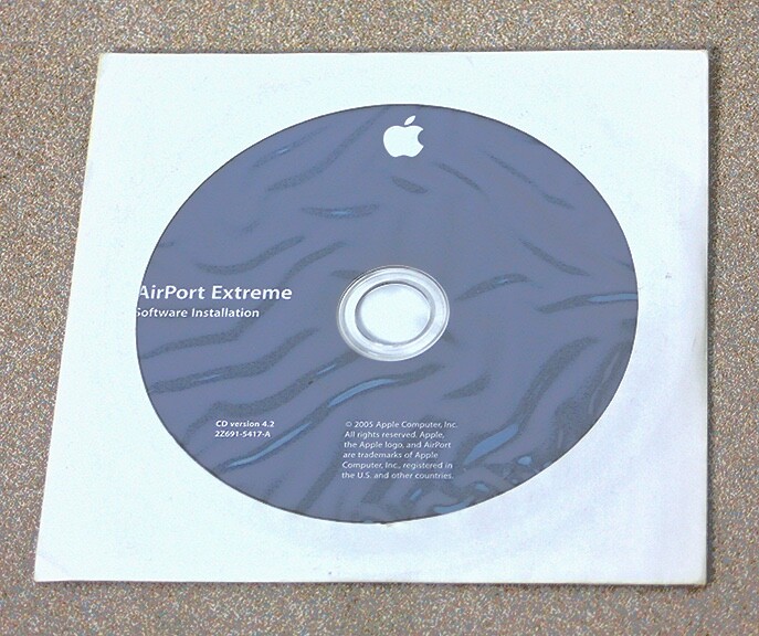 2005 Macintosh Mac AirPort Extreme Version 4.2 Software Installation CD-ROM