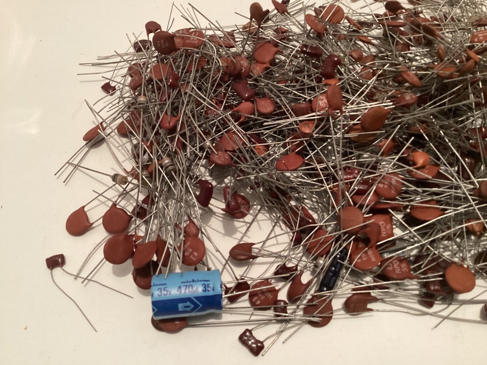 Vintage Assorted capacitors - 15oz