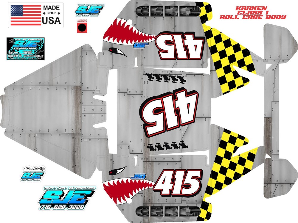 KRAKEN TSK CLASS ONE ROLL CAGE wrap decals stickers WAR PLANE  THEME  1X10 SCALE