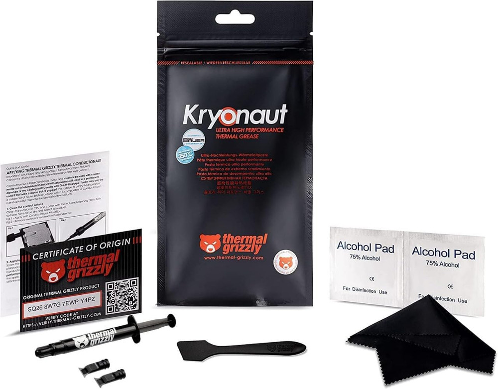 Thermal Grizzly Kryonaut - High Performance Thermal Paste for Cooling Processor
