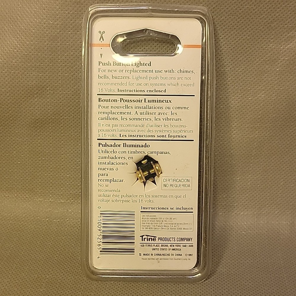 Trine Push Button 455G White Wired From 1994