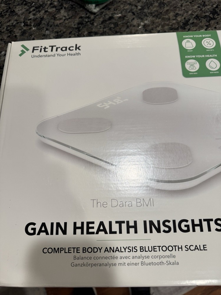 FitTrack Dara Bluetooth Body Composition Scale Multi User Weight Fat Muscle Bone