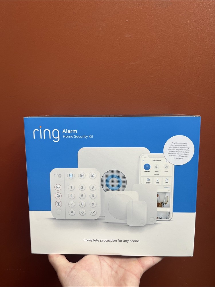 New Ring Alarm 8 Piece Kit 2nd Generation Home Security System - White