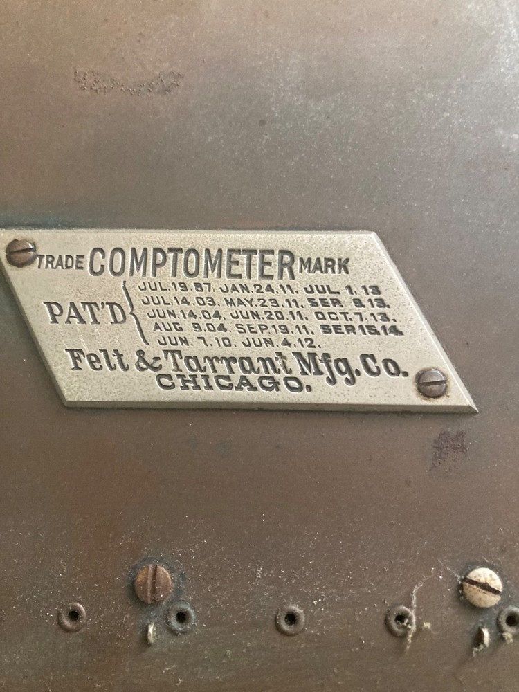 Antique Felt & Tarrant Comptometer Mechanical Adding Machine – Chicago, USA