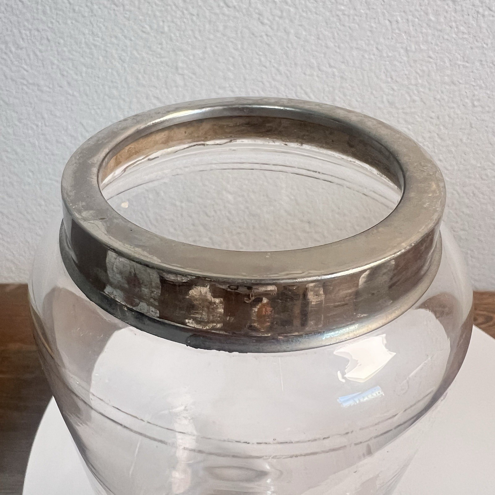 1940s Cocktail Shaker Hand-painted Rooster Silver Plated Vintage Art Deco 9"