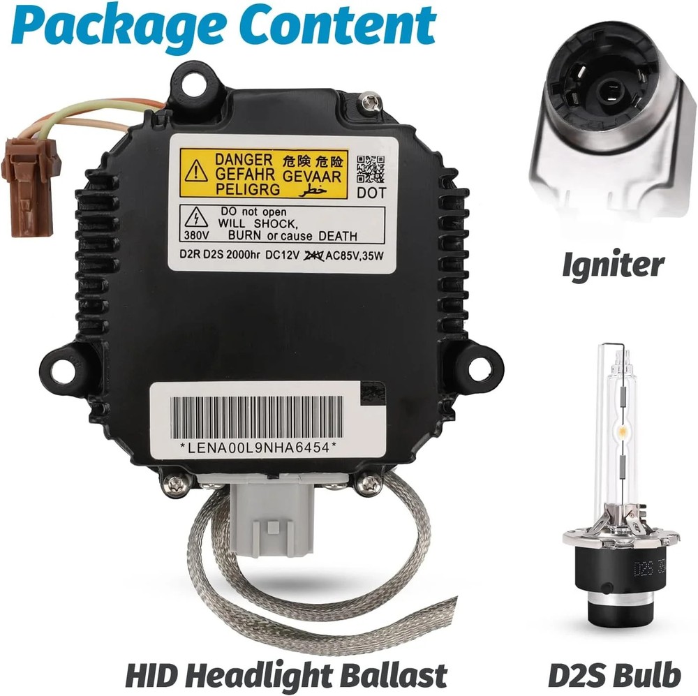 Xenon HID Headlight Ballast Control Unit with Igniter & D2S Bulb - Compatible wi