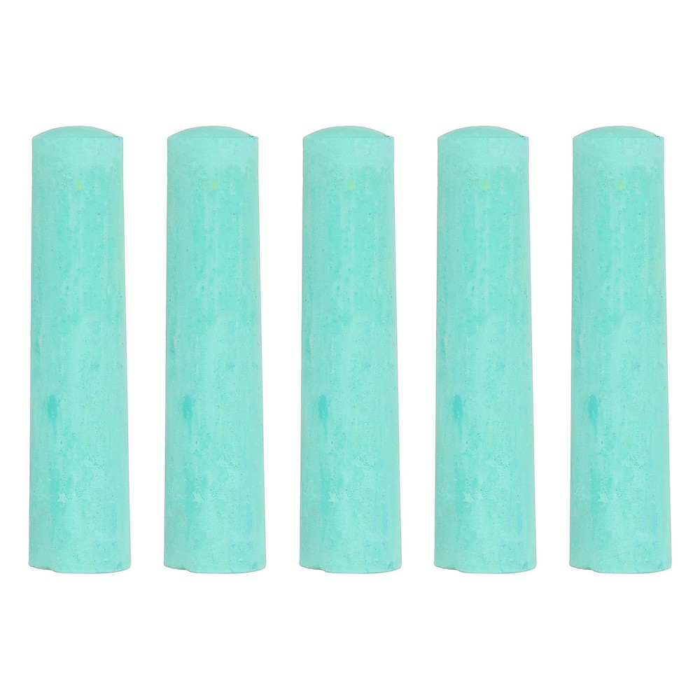 5 PCS Dustless Chalk, Cyan Blue Sidewalk Chalk Large Solid Huge for Outdoor
