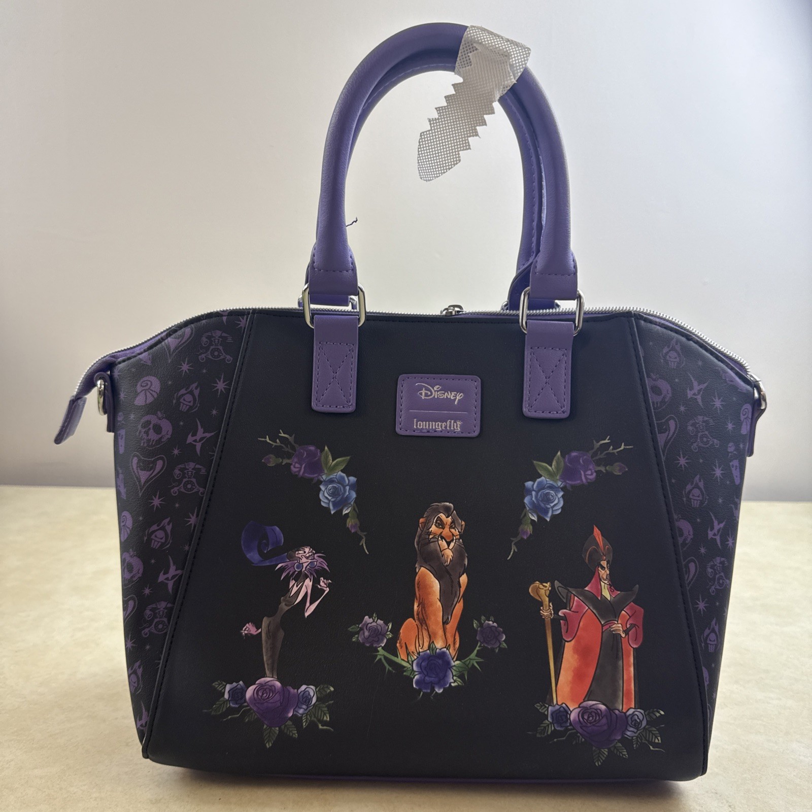 RARE MISPRINT Loungefly Disney Villains Floral Icons Satchel Bag. Brand New NWT