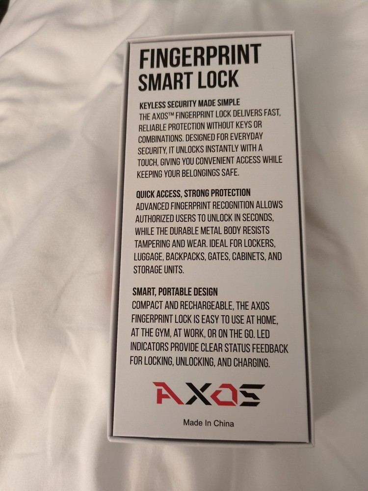 Fingerprint Smart Lock Padlock New Rechargeable