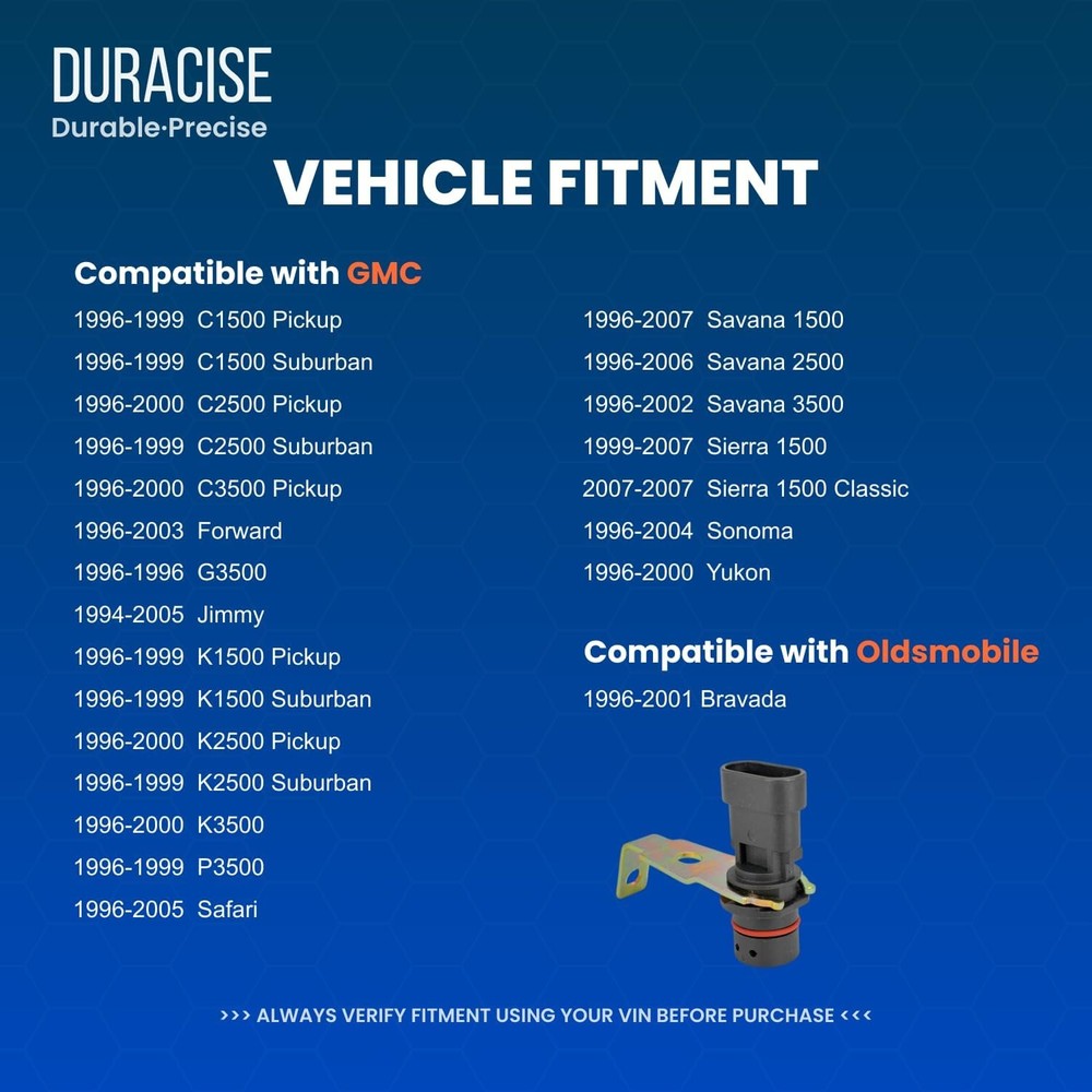 DURACISE Engine Crankshaft Position Sensor Compatible with 1999-2007 Chevrolet S