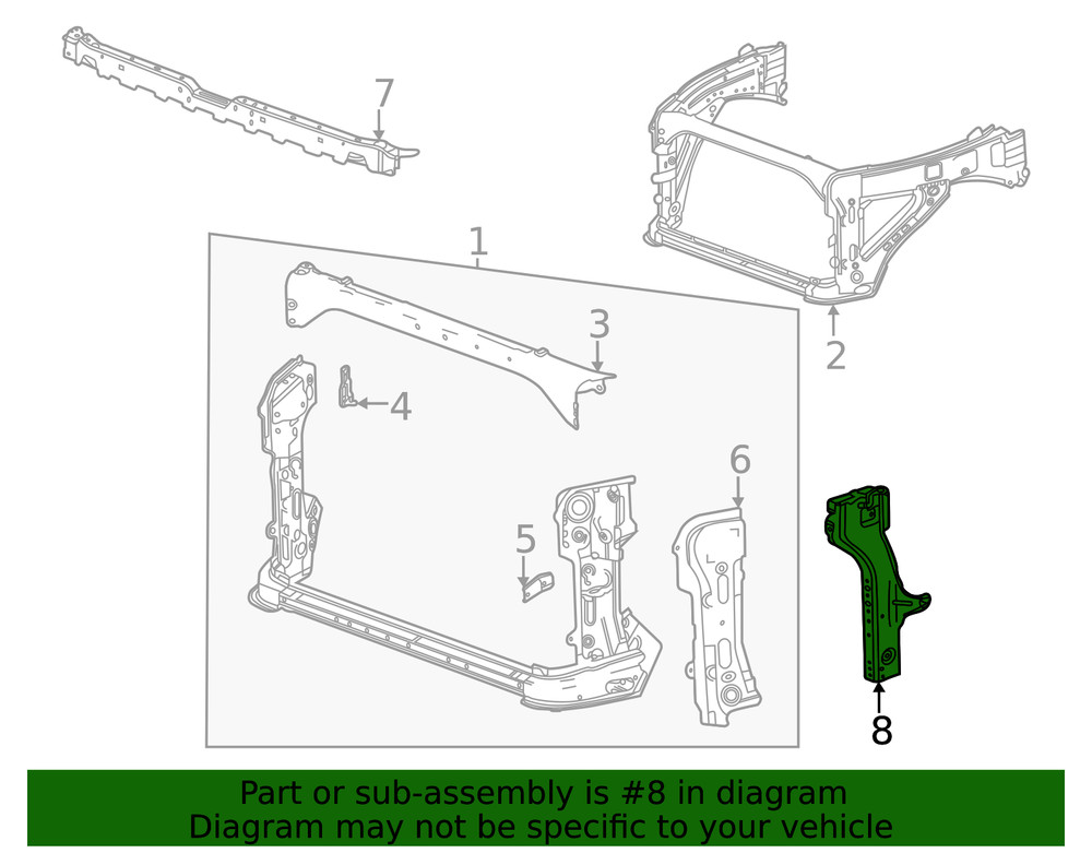 Genuine GM Headlamp Bracket 85157651