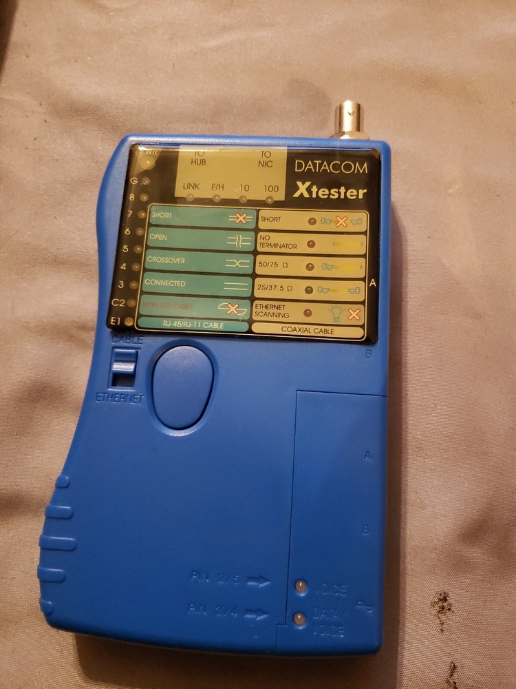 GENUINE Datacom Xtester DataCom/Coax Cable Tester
