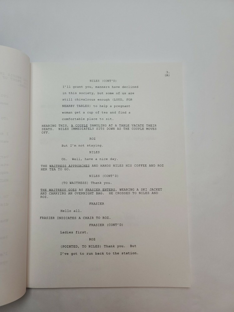 FRASIER / Rob Hanning 1997 TV Script, Amy Landers "Desperately Seeking Closure"
