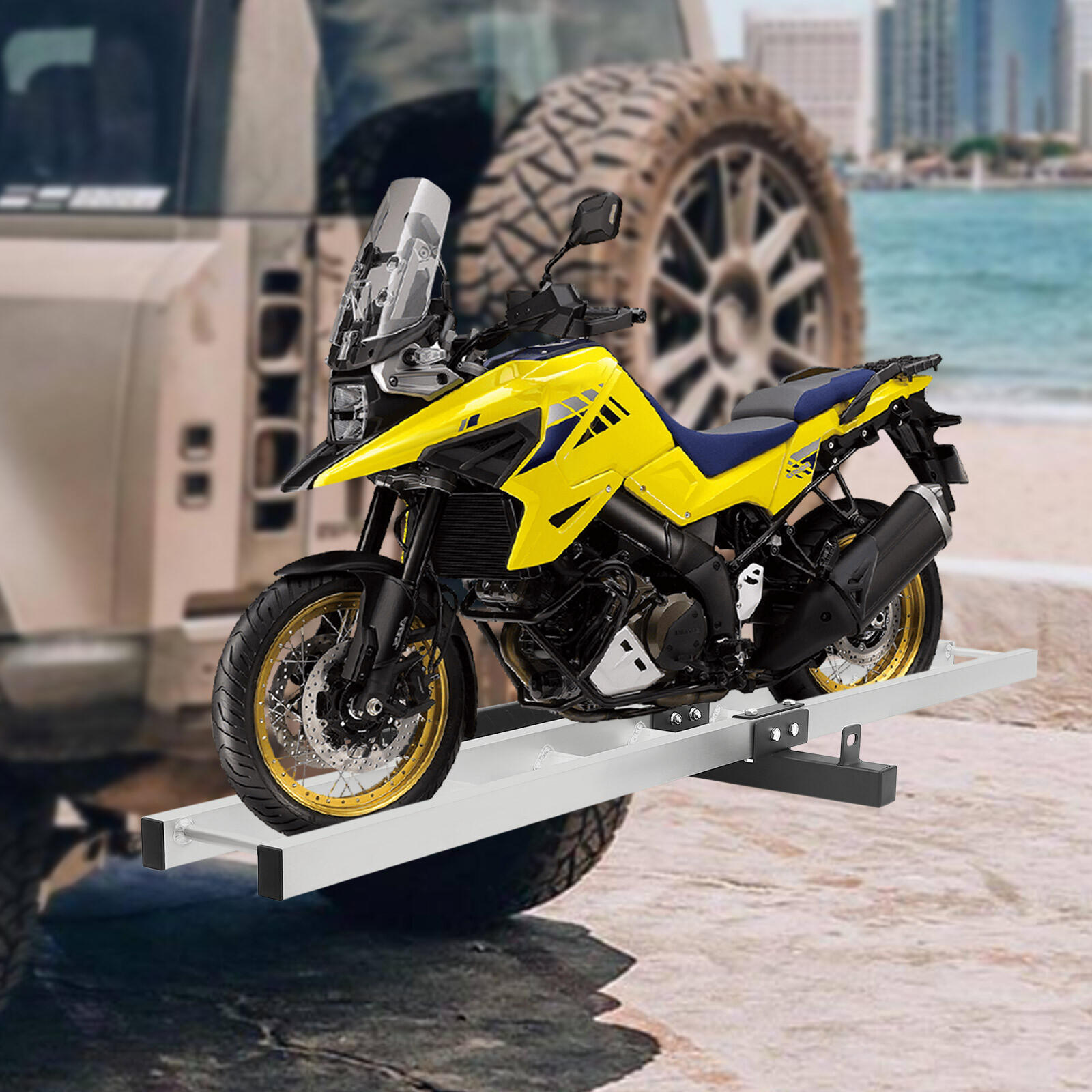 204kg/450lbs Motorcycle Carrier Aluminum Hitch Carrier For Dirt Bikes Bracket