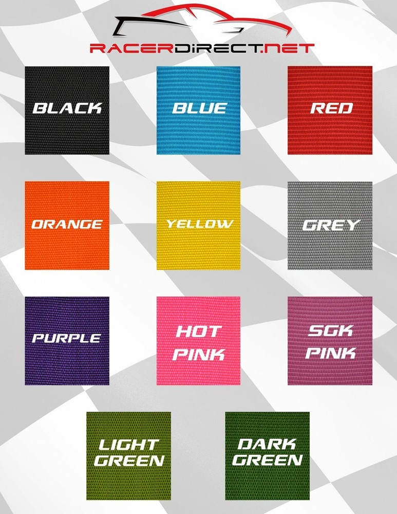 OFF ROAD 2" PUSH BUTTON V ROLL BAR MOUNT HARNESS. 3 POINT BUGGY BELT RED