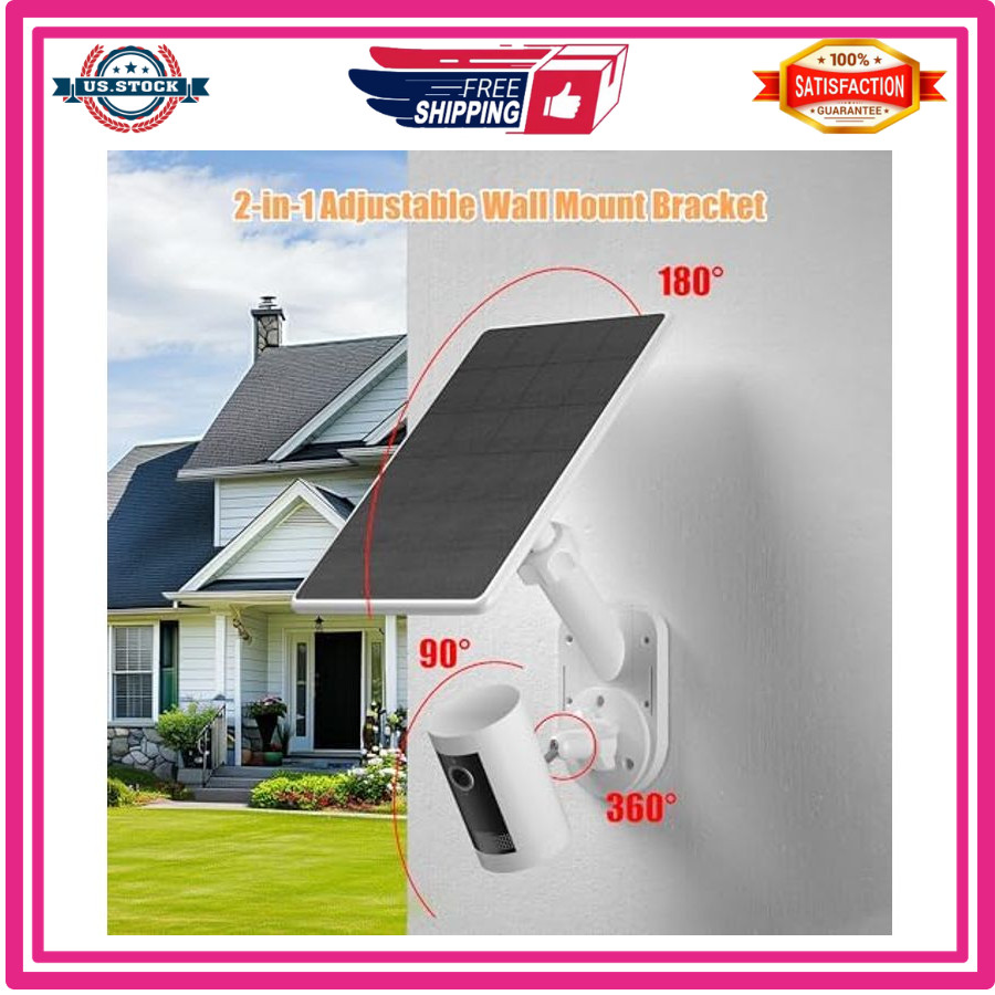 2 in 1 Wall Mount for Cameras Solar Panel Compatible Ring Blink Arlo