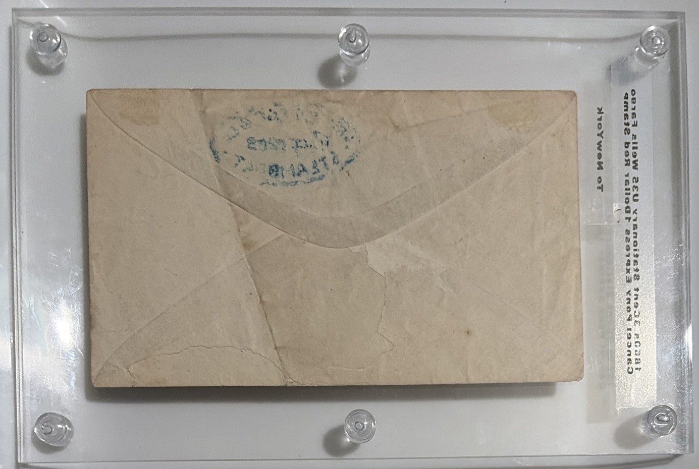 RARE!!! 1861 3C Stationary U35 Cancel PONY EXPRESS w/1 Dollar Red Stamp