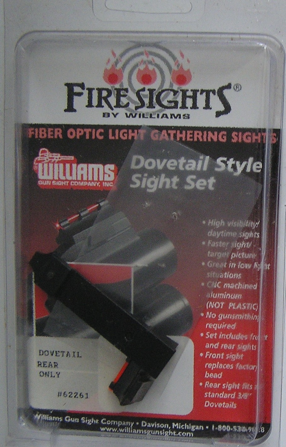 Williams Fire Sights  Set Fiber Optic Green Rear/Red Front Remington  #56530