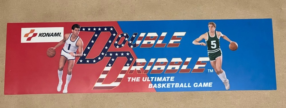 NOS Konami DOUBLE DRIBBLE marquee translite