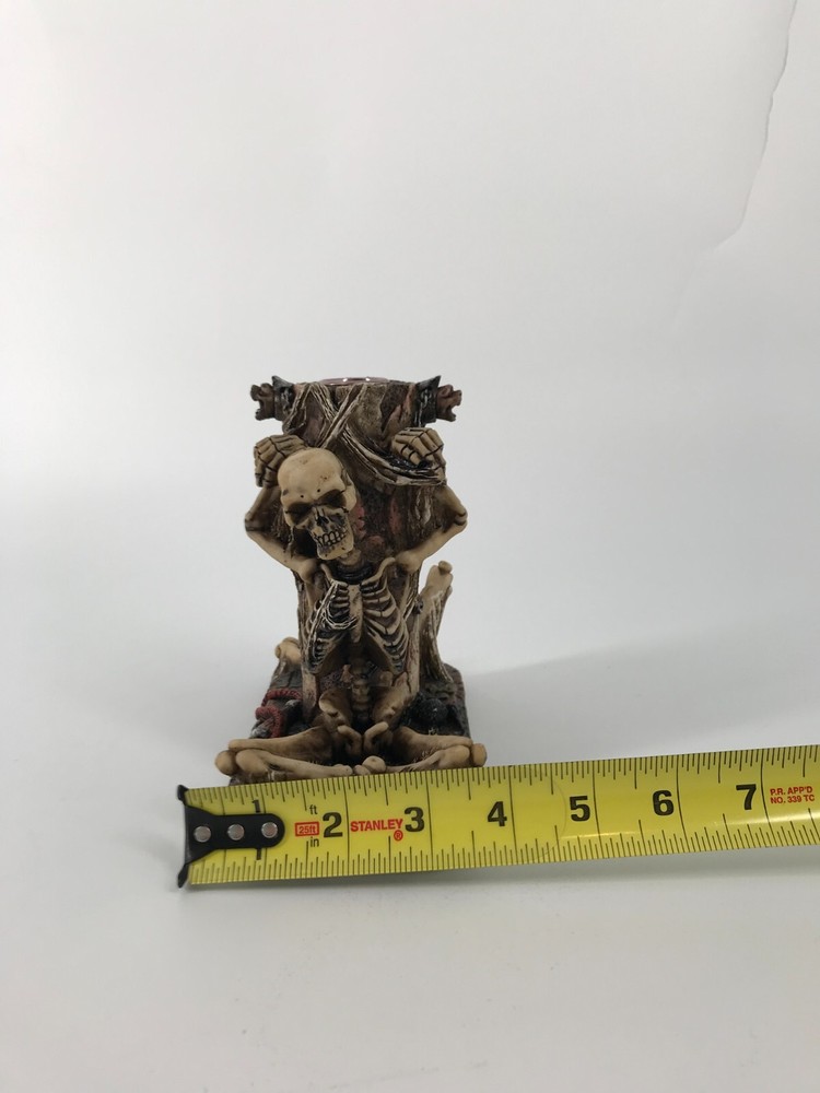 Chained Skeletons Taper Candle Holder