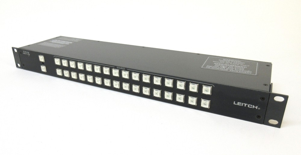 Leitch RCP-32X1P 1RU Remote 32x1 Programmable Push Button Switch Panel