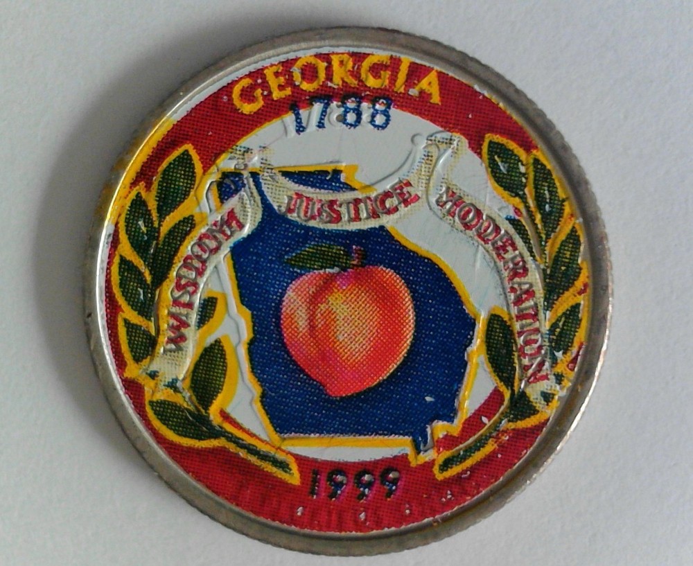 Georgia 1999 Colorized State Quarter