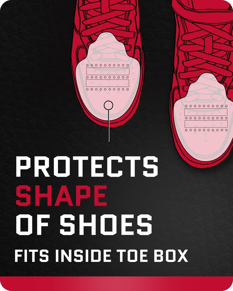 FORCEFIELD SHOE CREASE PREVENTER - Foam Crease Protector for Large, White
