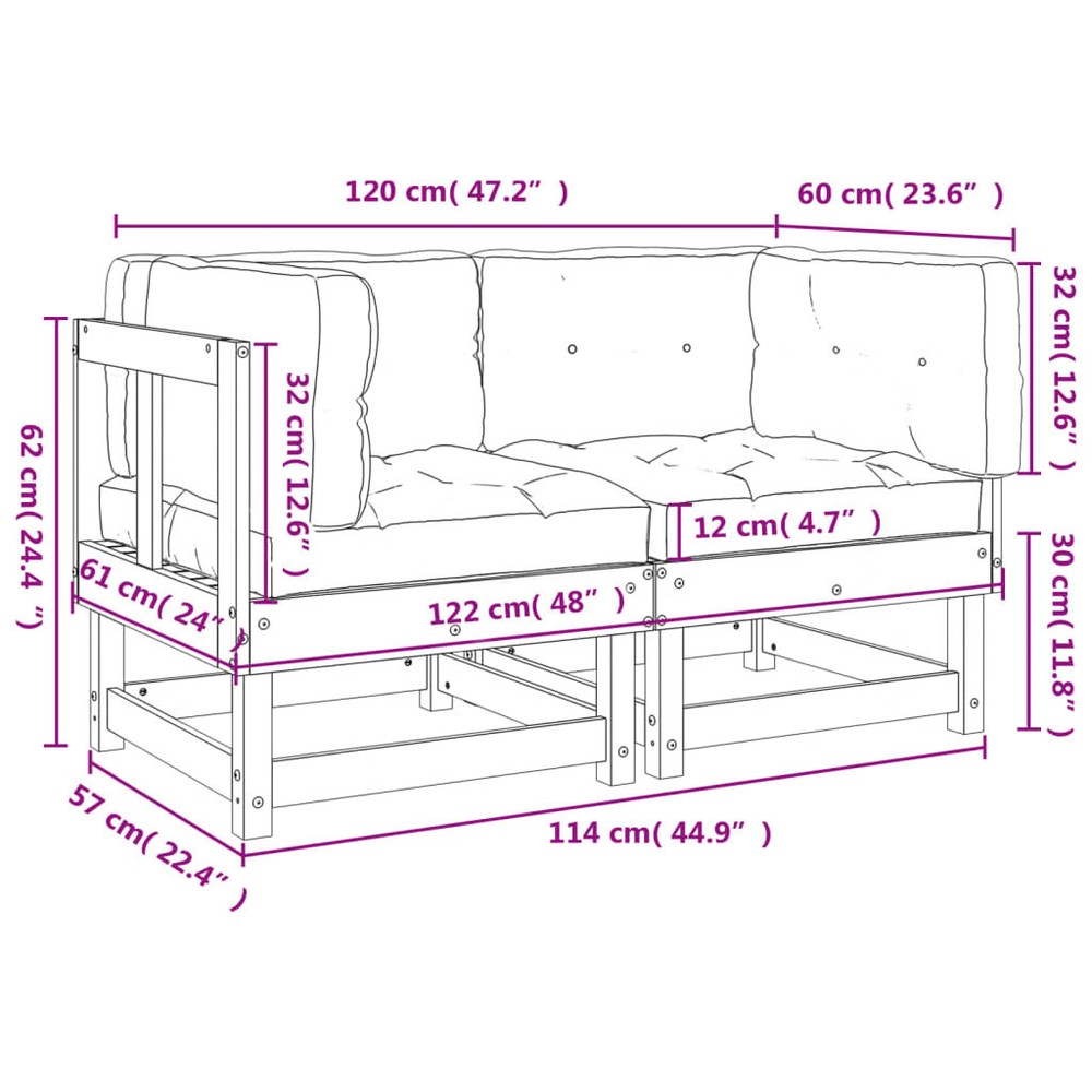 Corner Sofa White and Anthracite
