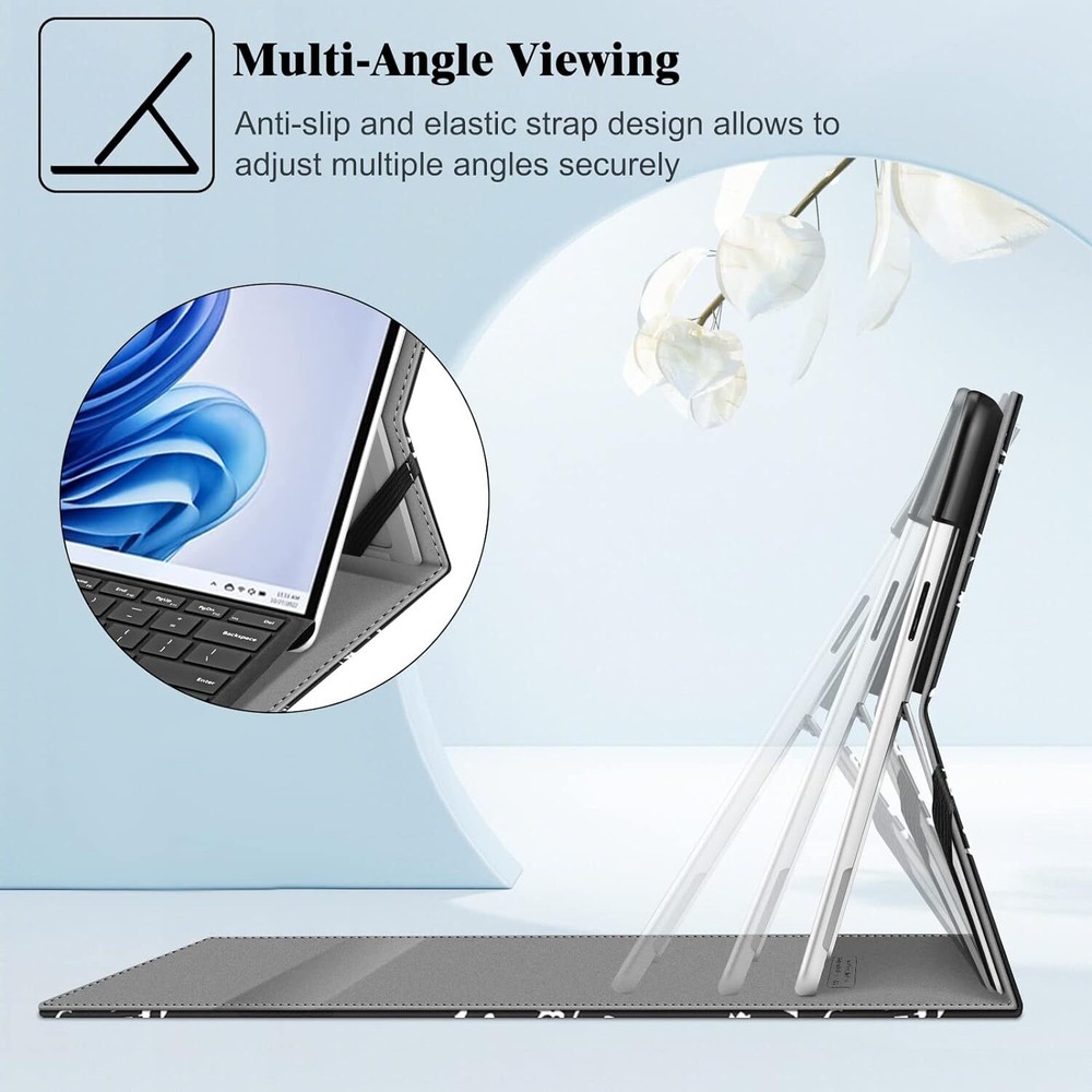 For Microsoft Surface Pro 10 (2024) Multiple Angle Case Portfolio Business Cover