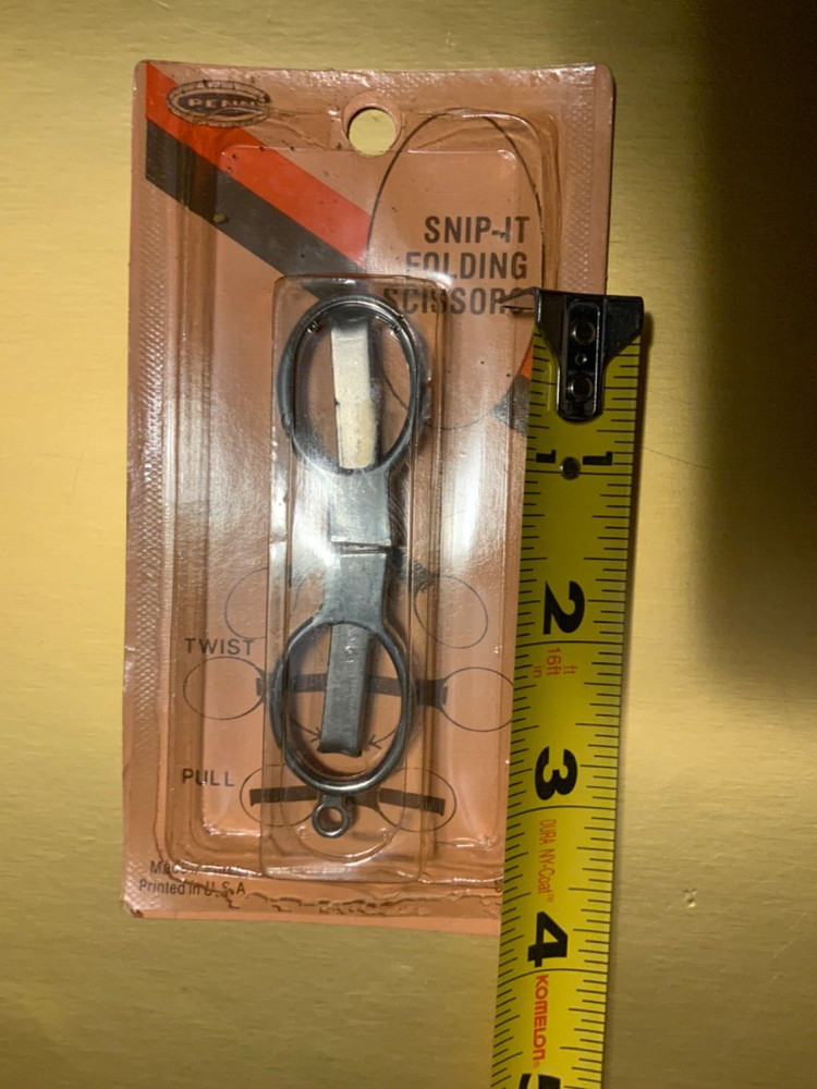 Mini Snip Folding Scissors, Pentapco inc (sealed), w/ DRITZ buttonhole maker USA