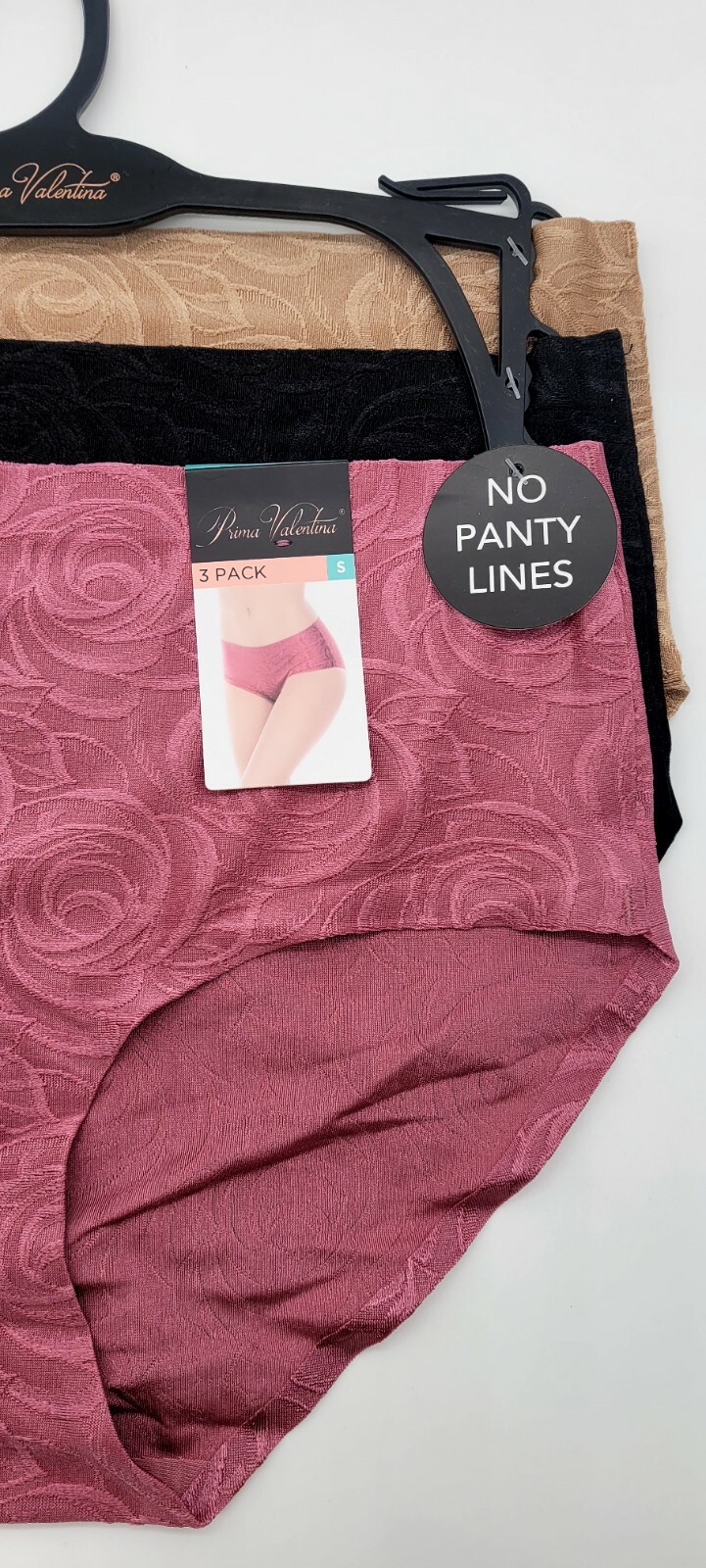 PRIMA VALENTINA MICROFIBER NO PANTY LINES BRIEF PANTIES, Small, M, L, XLarge