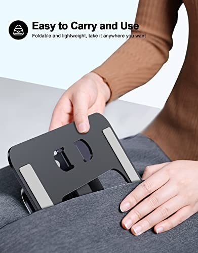 Foldable Laptop Stand, Height Adjustable Ergonomic Computer Stand for Desk,