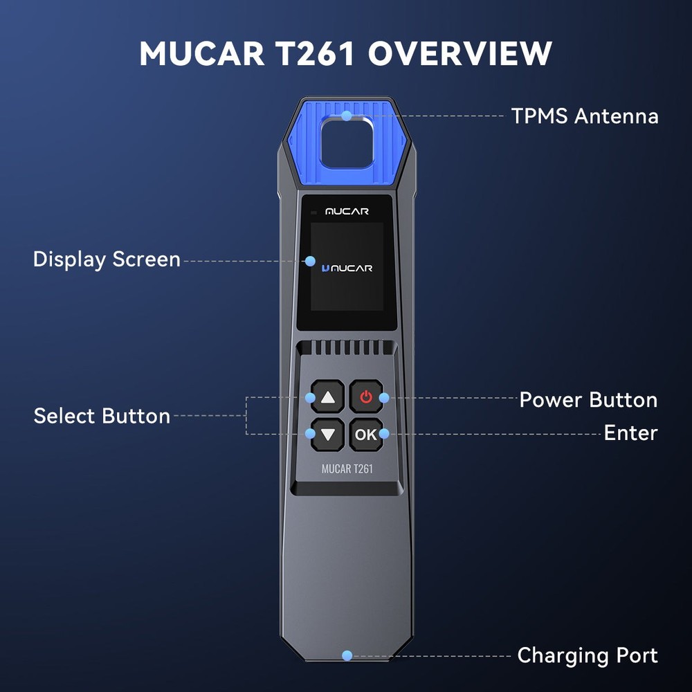 MUCAR T261 TPMS Relearn Sensor Activate Programming Tool For 892BT 689BT Scanner