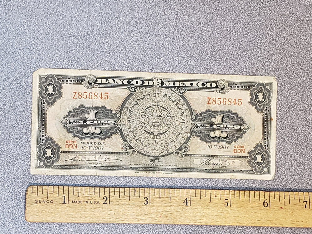 vintage Mexican one peso