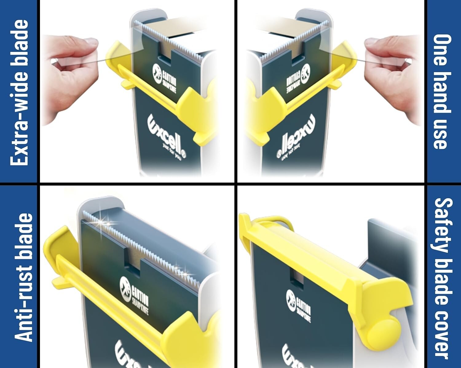 Excell Heavy Duty Steel Desk Tape Dispenser (2" Wide) Suction Cup Base