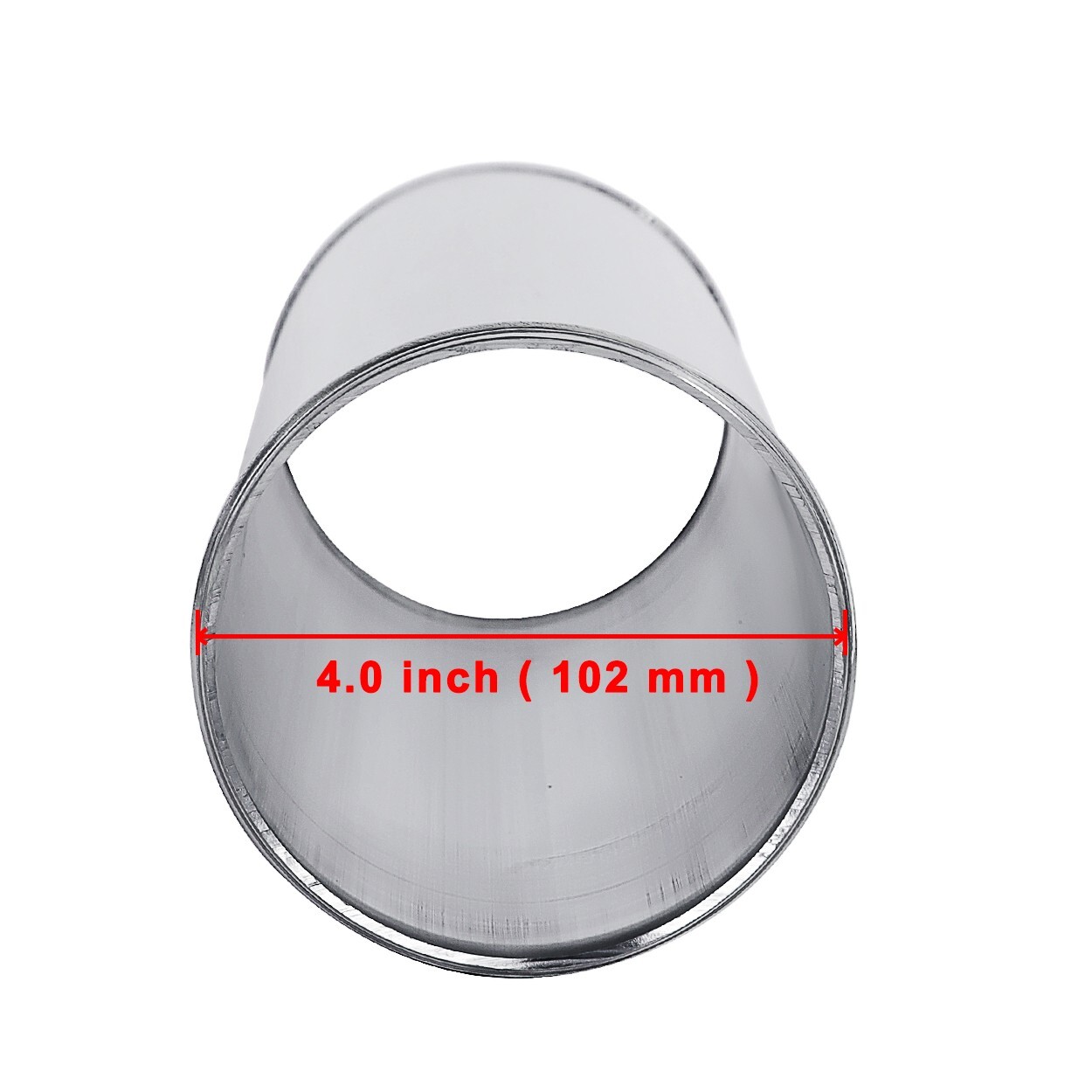 Straight Aluminum Alloy Tube Intercooler Pipe Air Intake Hose OD 4 Inch (102mm)