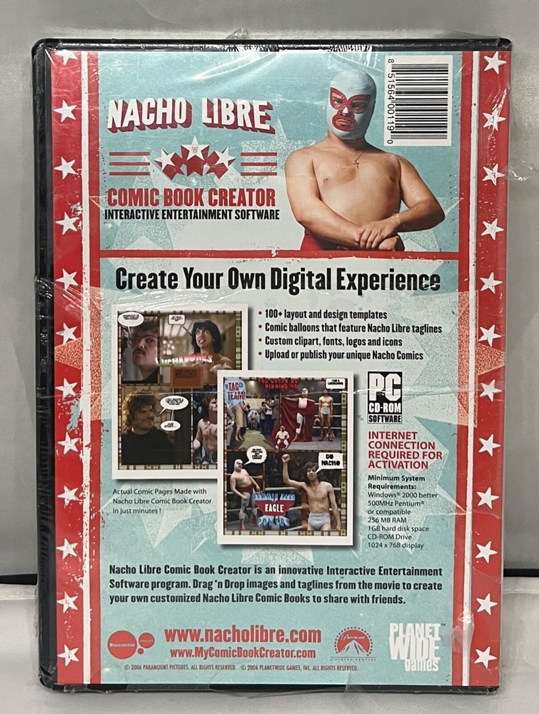 Nacho Libre Comic Book Creator [Windows 2000 and Up, CD-ROM, 851564001190)
