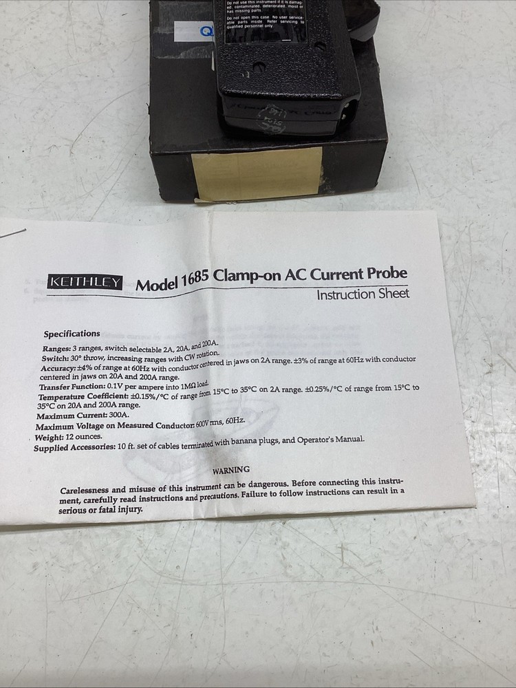 Keithley AC Current Probe Model 1685