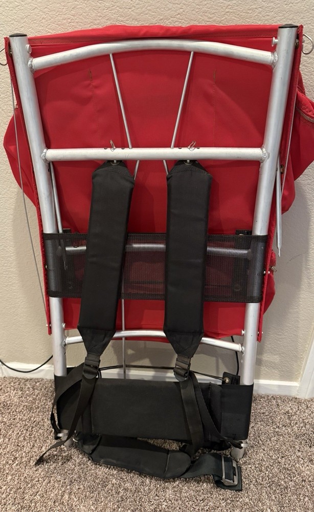 Vintage Multi Pocketed KELTY Red External Frame Backpack