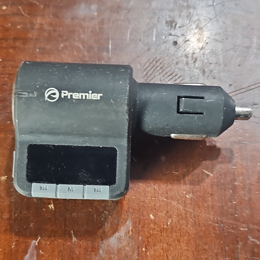 Premier Portable Car FM Audio Transmitter Black with LCD Screen Accessory