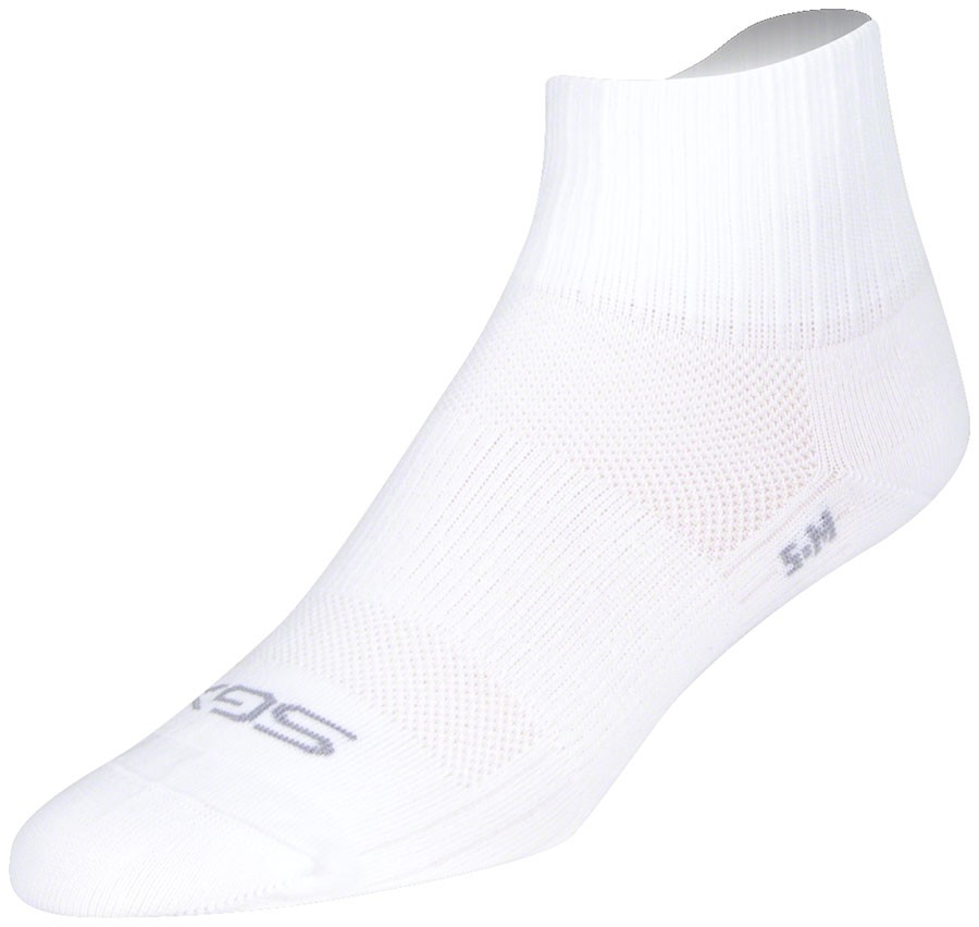 SockGuy SGX White Socks - 2.5", Large/X-Large