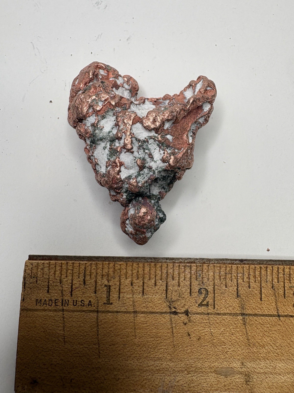 Pure Copper Rock Nugget Native Mineral Display Jewelry Specimen Upper Michigan