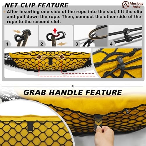 Envelope Style Trunk Cargo Net Compatible with 2015-2020 Chevy Suburban, GMC