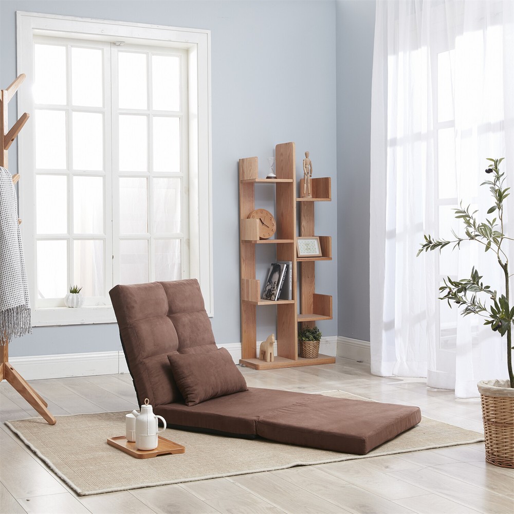 Convertible Sofa Bed Adjustable Floor Couch Single Sofa Chairs Folding Sofa Bed