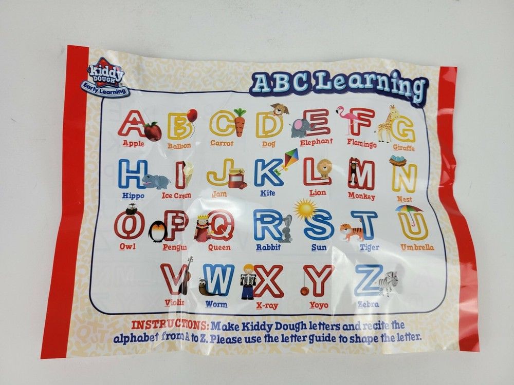 Kiddy Dough Early Learning ABC Learning Activity Mat and More New