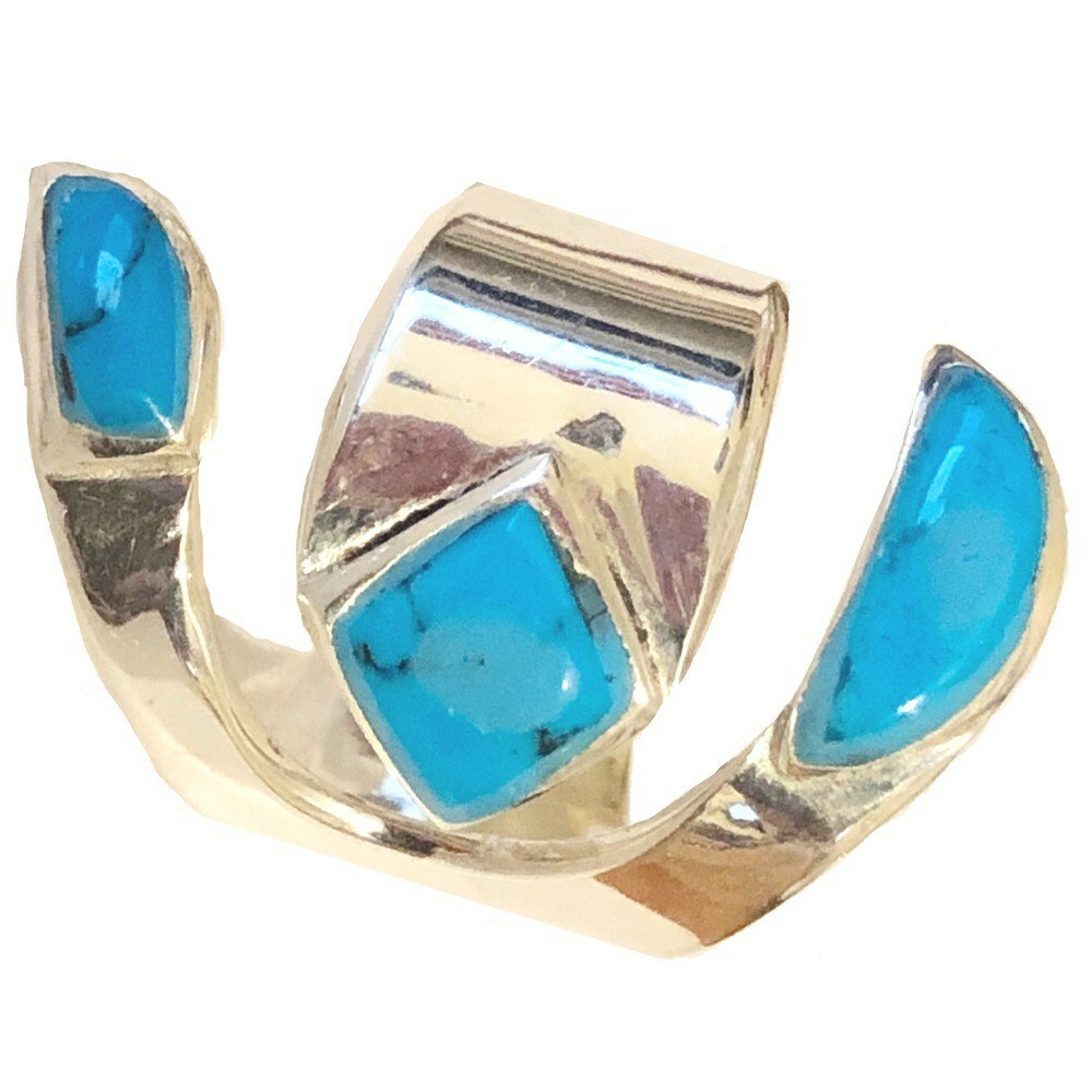 Ring – Silver and Turquoise Stones