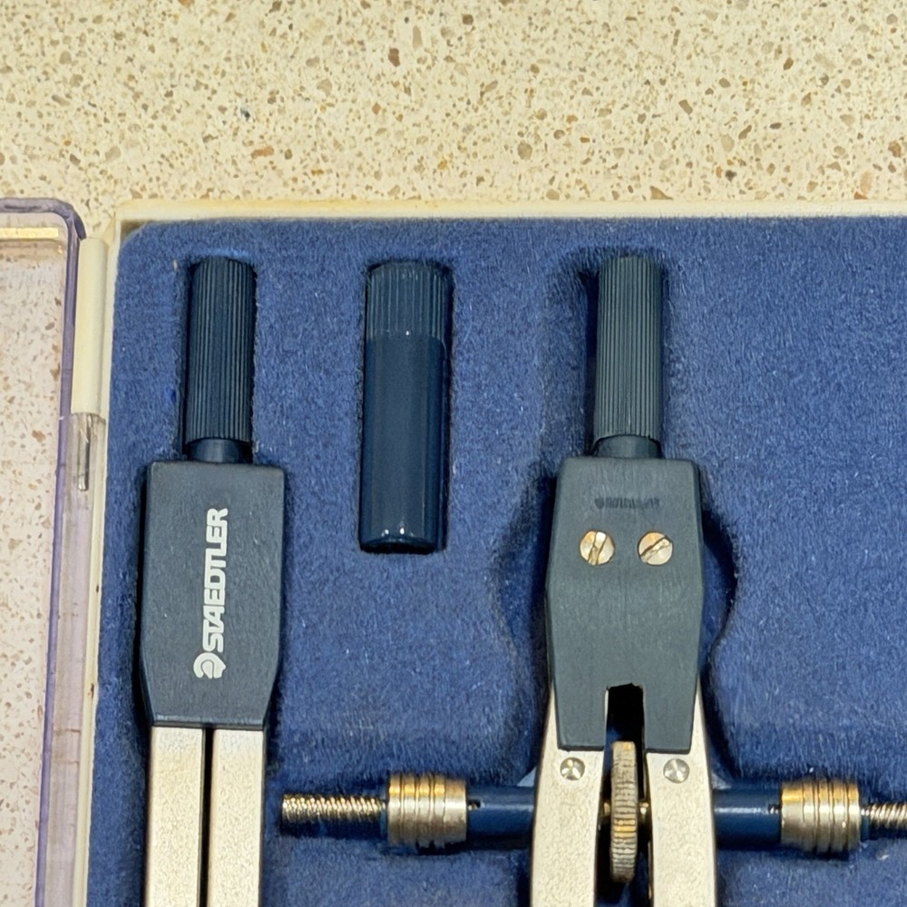 Staedtler Mars Masterbow 551 11 A6 Drafting Compass Set Germany Complete Case