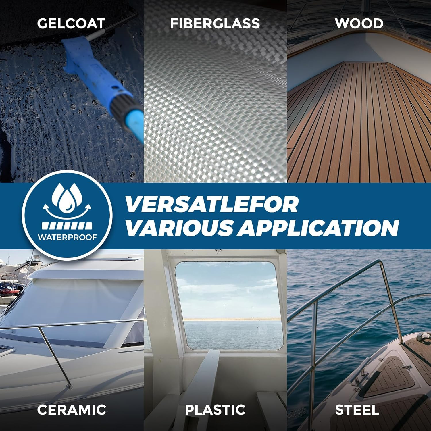 [Black] 3Oz Marine Adhesive Sealant 5200 Fast Cure - Permanent, Watertight Bondi