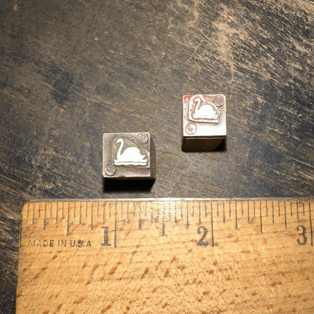 Printing Blocks “ Elegant Swans “ Nice Details.