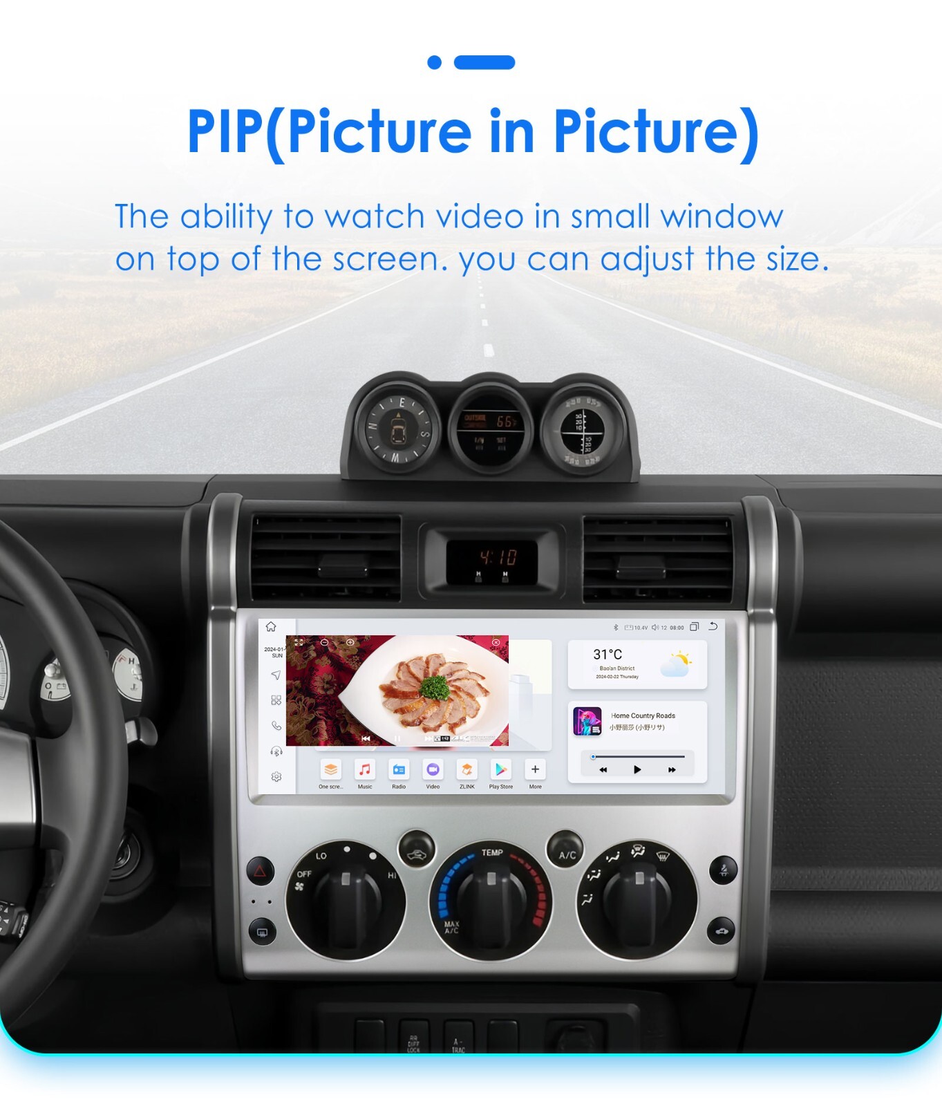 Plug&Play Android 12.3 inch Car Stereo Radio for Toyota FJ CRUISER GPS Carplay